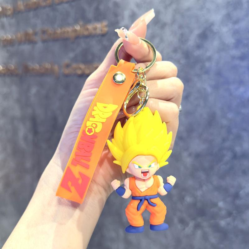 Dragon Ball Z Goku 3D Figure Keychain - Anime Bag Charm & Key Ring, Ideal Gift for Fans & Kids