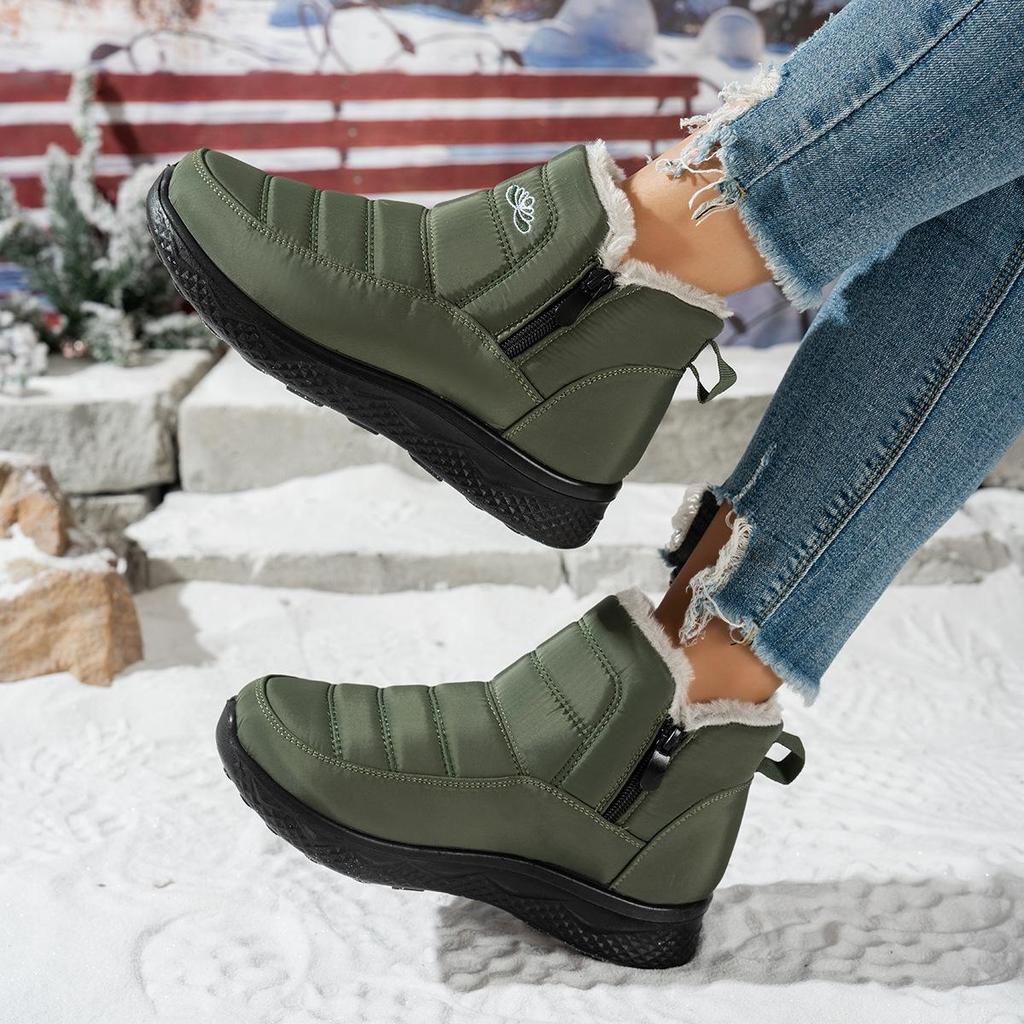 Women's 2025 Winter Snow Boots, Velvet-Lined, Large Size Unisex Warm Cotton Boots
