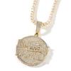 New Money and Family Letter Pendant Trendy Cool Diamond Set, Men's Necklace