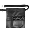Multi-function Black PU Leather Cosmetic Bag Waist Bag Makeup Brush Bag With Belt For Professional Makeup Artist Large Capacity
