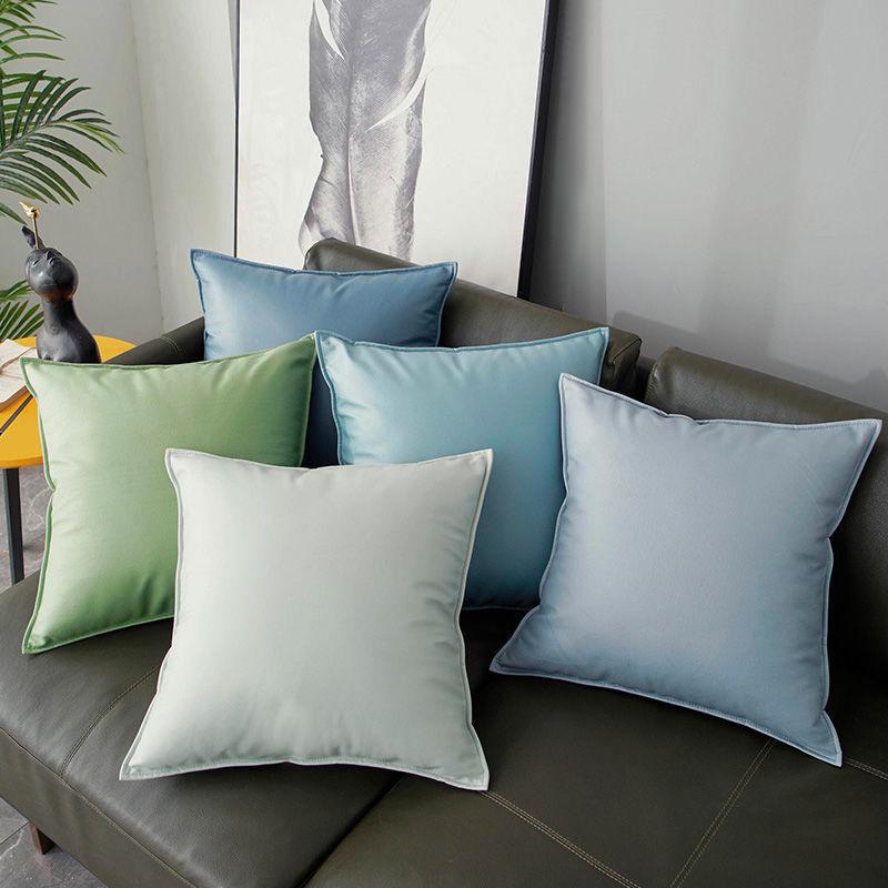 Luxury Retro Faux Leather Pillow Cover with Lychee Pattern - Soft Headboard, Office Cushion, Sofa Throw.
