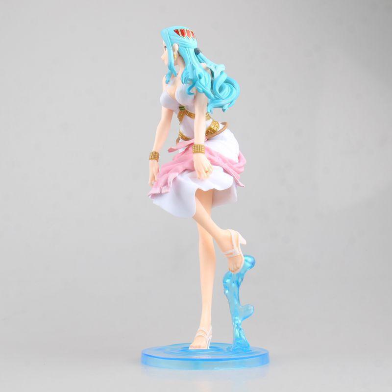 Girl Nefeltari Vivi Princess Blue Long Haired Dress Ver. PVC Action Figures  Vivi Nami Luffy Collectibles Model Toys