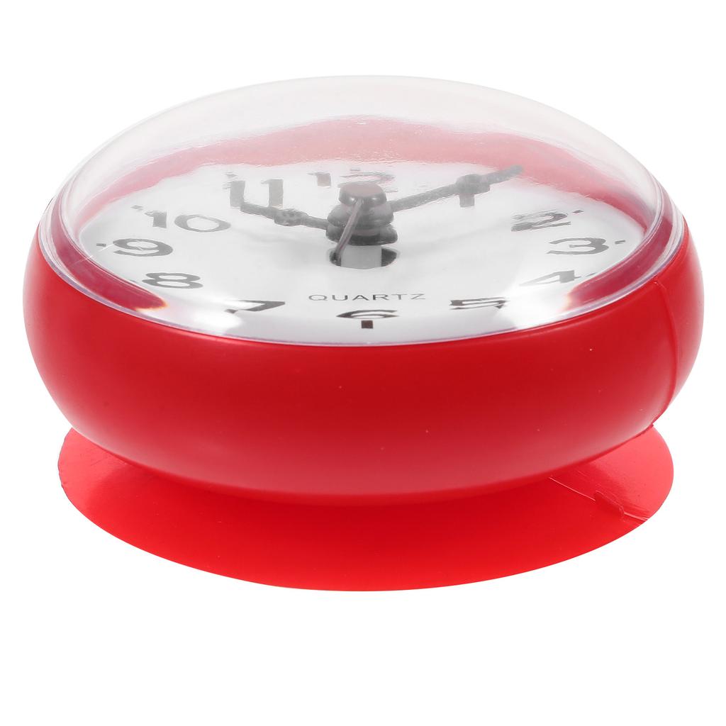 Waterproof Electronic Wall Clock Small Size Suction Cup Design Bathroom Shower Clock Battery Operated Space Saving
