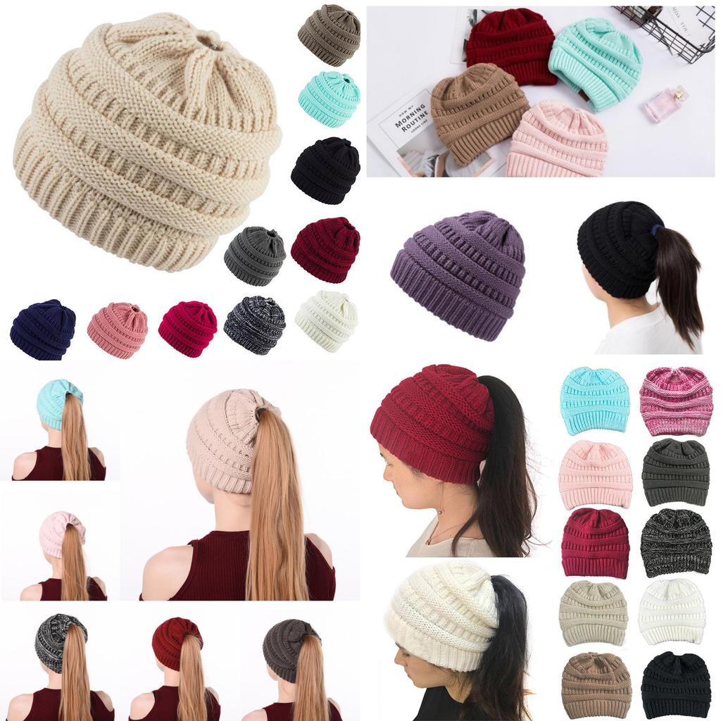 Stylish Women's Knit Beanie Hat For Winter Spring And Fall In Various Colors