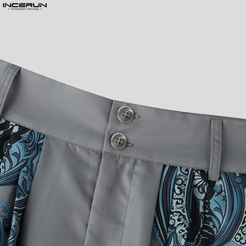 INCERUN Mens Ethnic Paisley Print Casual Loose Baggy Harem Pants Trousers