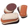 3PCS/SET Oval Round Bottom Leather Bag Base Solid Color DIY Crochet Bag Bottom  Home