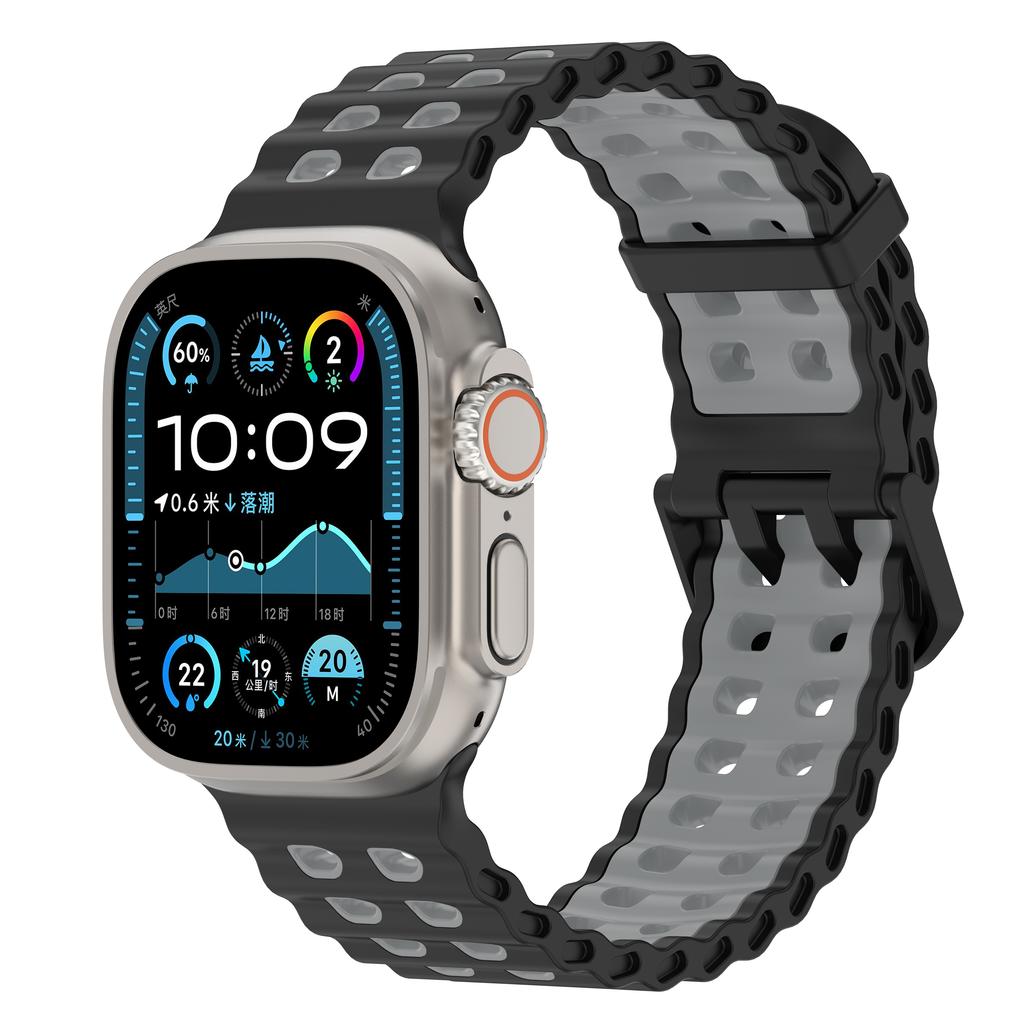 Atmungsaktives Ocean-Armband für Apple Watch Armbänder Ultra 4 3 49mm 44mm 42mm 46mm Silikon Correa Armband iWatch Serie SE 9 10 11 12