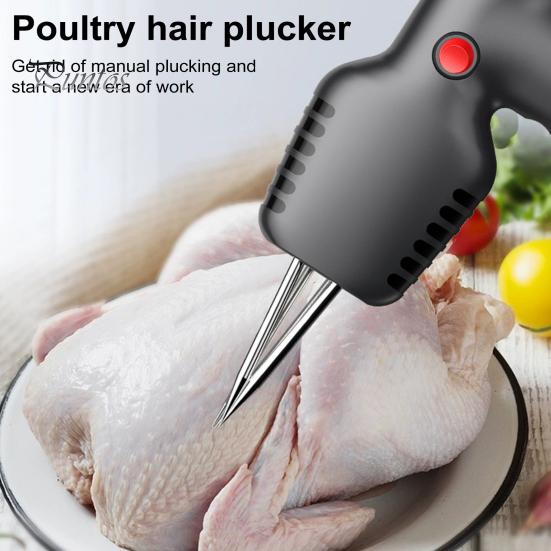 Smulgător electric de păsări de curte, reîncărcabil, din oțel inoxidabil, cu cap conic, reglabil, rezistent la apă, pentru smulgerea pene, pentru pui, rață, gâscă, curcan