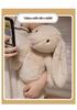 Lop-eared Bunny Plush Toy and Figurine - Calming Rabbit Doll Gift for Girls' Birthdays