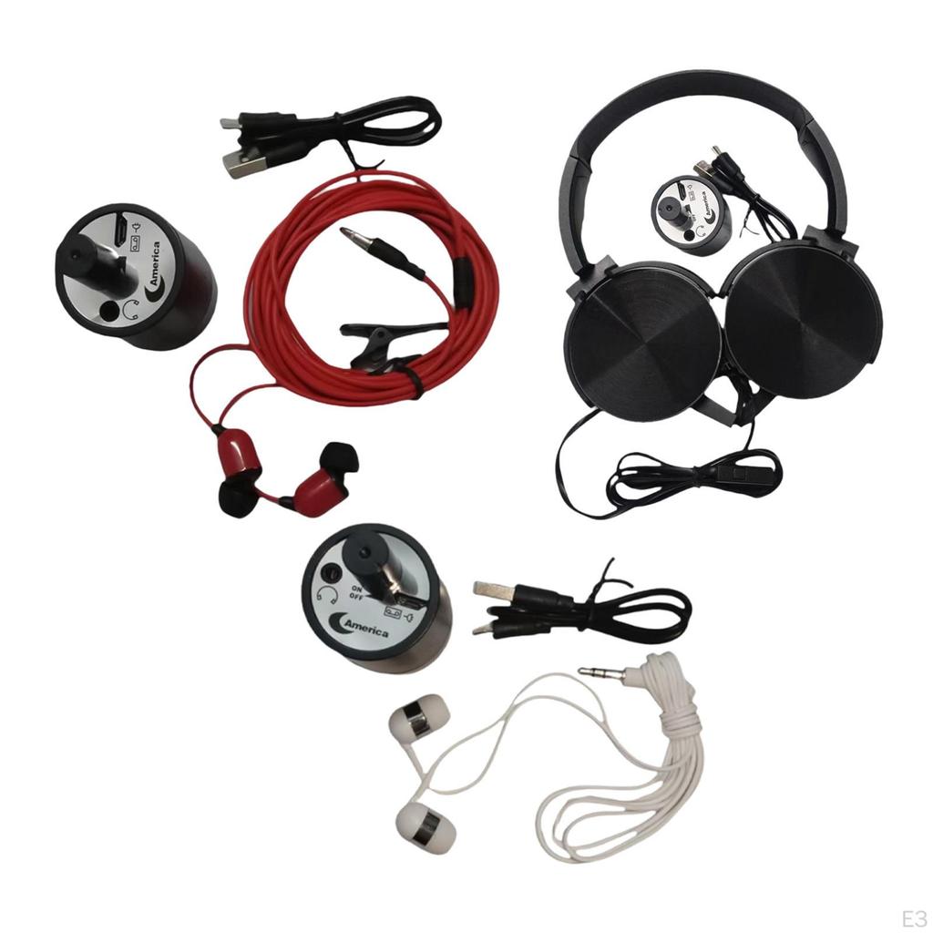 Underground Leaking Tester for Household Reducing Waste Pipeline Leak Detect White Earphone