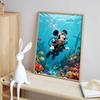 Disney Diamond Painting Mickey Underwater Dive Kit Diamond Art Painting Set for Home Office Decoration Handmade Gifts