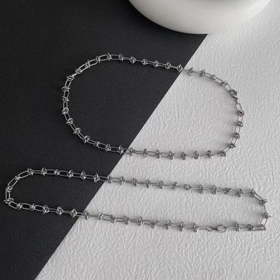 European And American Jewelry Titanium Steel Necklace Knotted Handmade Chain Thorn Chain Women'S Stainless Steel Bracelet
