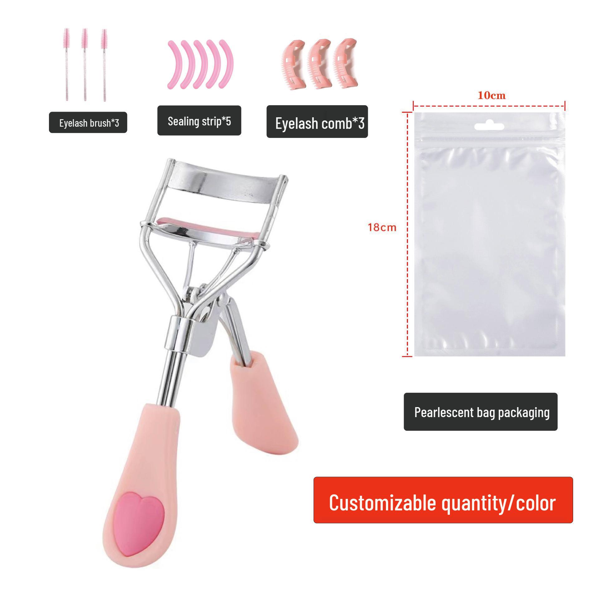 Peach Handle Eyelash Curler - No Pinch, False Lash Safe, Sunflower Makeup Tool Bulk
