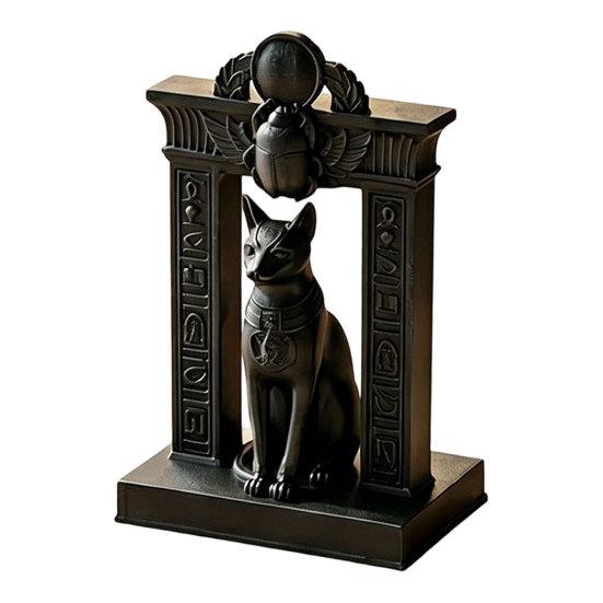 Egyptian Cat Statue Ancient Figurine 3D Egypt Inspired Printed