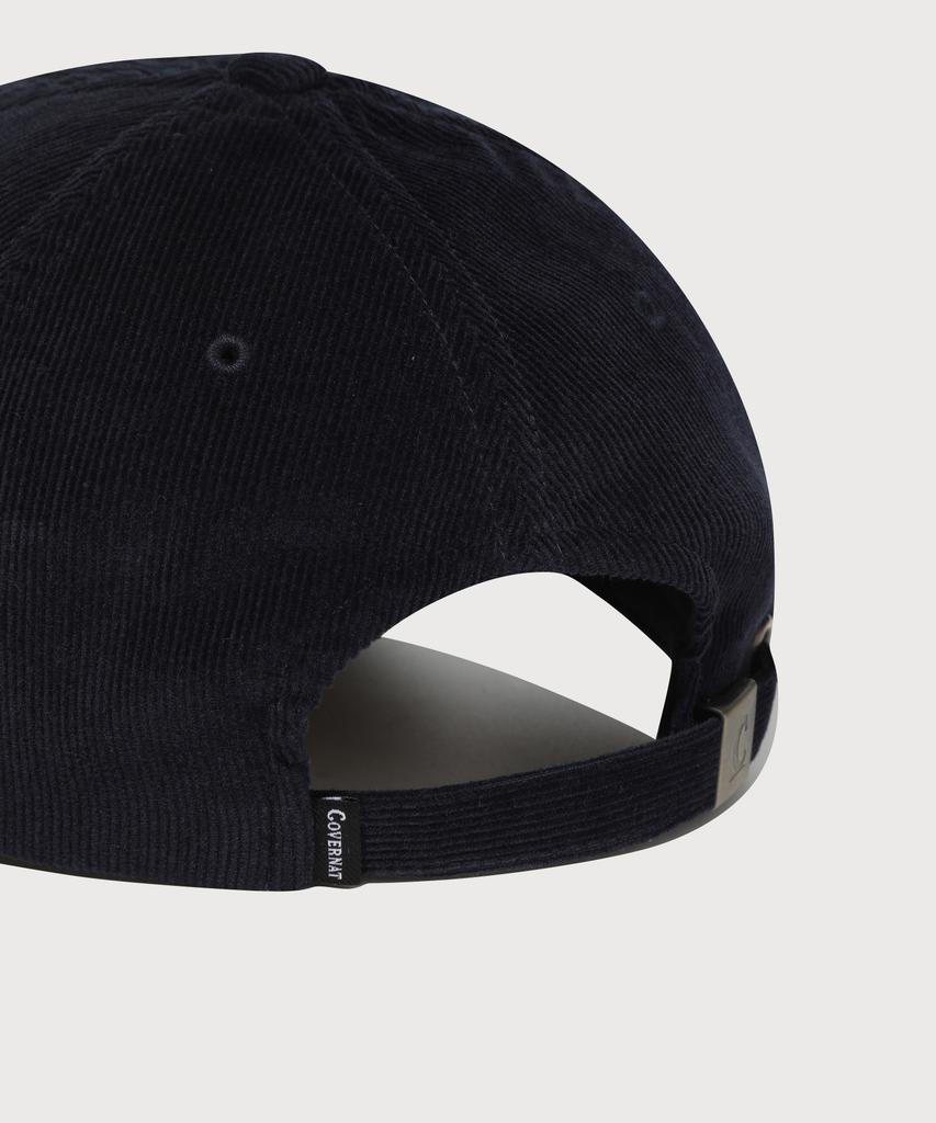 COVERNAT [Cozy Fit] C Logo Applique Corduroy Ball Cap Navy