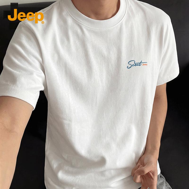 JEEP Men s Loose Fit Pure Cotton Short Sleeve T-Shirt S