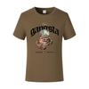 Herren bedrucktes Jugend reines Baumwoll Paar Kurzarm T-Shirt Sommer Bequem und atmungsaktiv Rundhals Kleidung