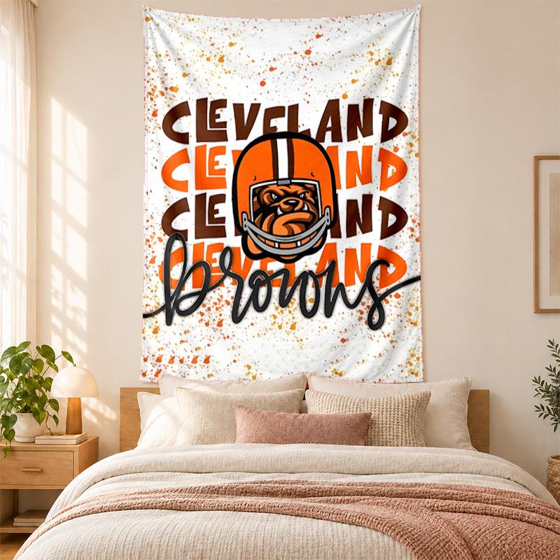 Cleveland Browns Tapestry highquality for decorating living room bedroom dorm walls ideal as bedroom wallart orholiday gift