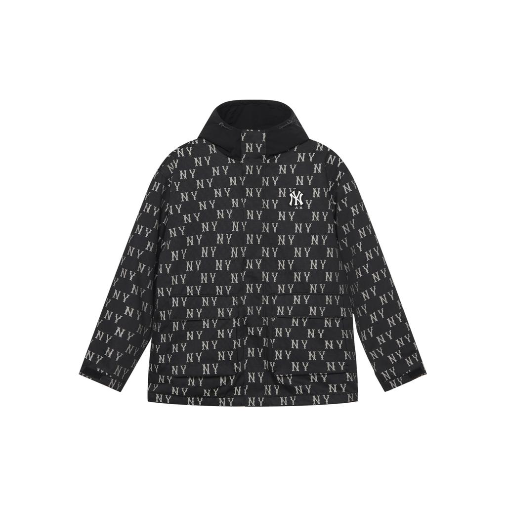 New MLB MONOGRAM Collection New York Yankees FW24 Windproof Jackets & Coats Puffer Jacket Unisex Black 3AWJM0646-50BKS