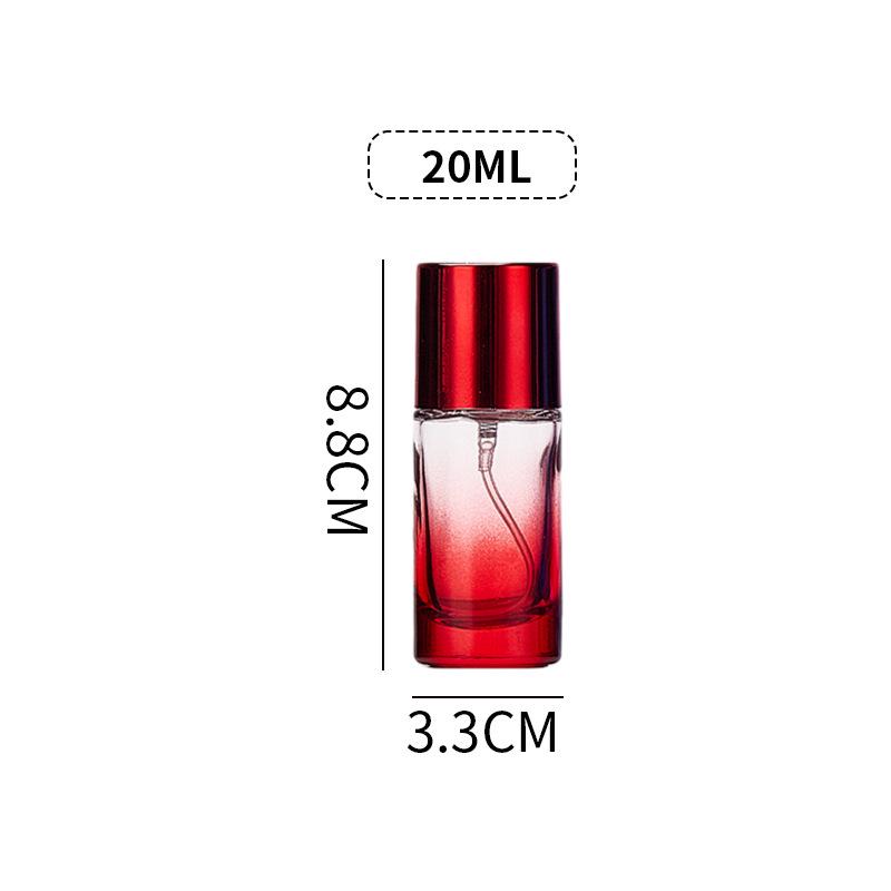 Gradient Cylindrical Perfume Spray Bottle - High Aesthetic Empty Decanting Sample Bottle