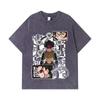 275 GSM Washed T-shirts 100% Cotton Demon Slayer V106 Zohakuten Print Unisex Heavy Cotton T Shirt