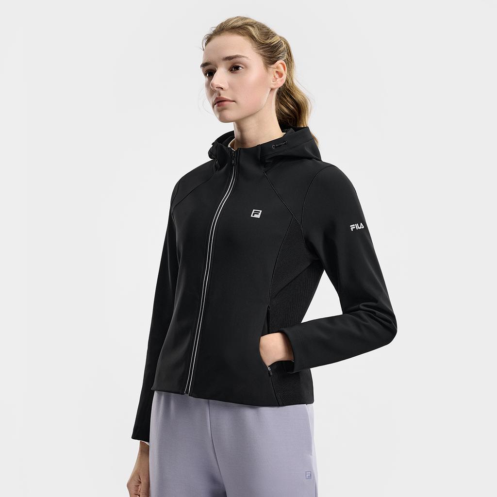 Fila Fitness Series Minimalist Classic Personalized Trendy Sports Casual Training Versatile Comfortable Hooded Jacket Women jackets A11W611508FBK