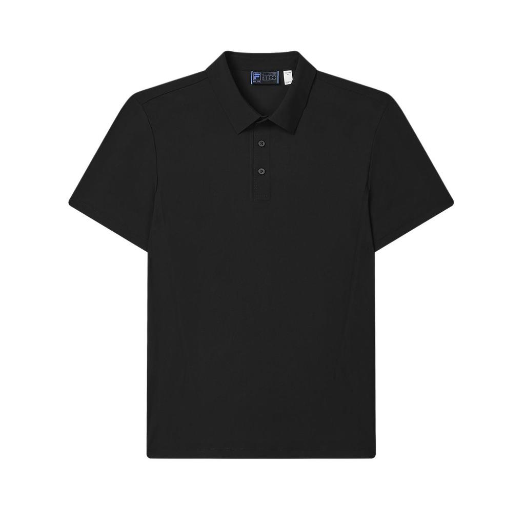 FILA Blue Series High-End Business Minimalist Fashion Pullover Short Sleeve Polo Shirt Men Polo Shirts Black F11M522109F-BK