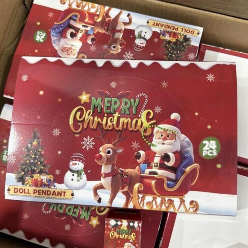 24Pcs Christmas Themed Party Key Ring Gift Pack Surprise Box Suitable As Christmas Gift Party Gift Best For Christmas
