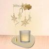Metal Rotary Candle Holder Tea Light Candle Holder for Desktop Ornament Decor Rustic Wedding Table Decor Rotating Candlestick