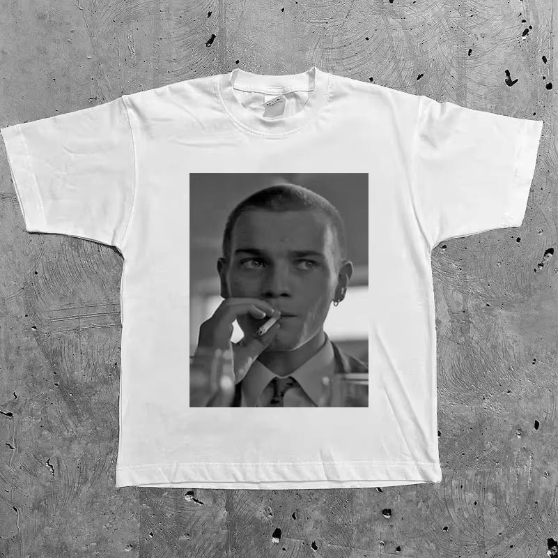 Hip Hop Street Y2K New Retro Portrait Guess Train Classic Design Tshirt Mens Tshirt Summer New Unisex Casual Tshirt