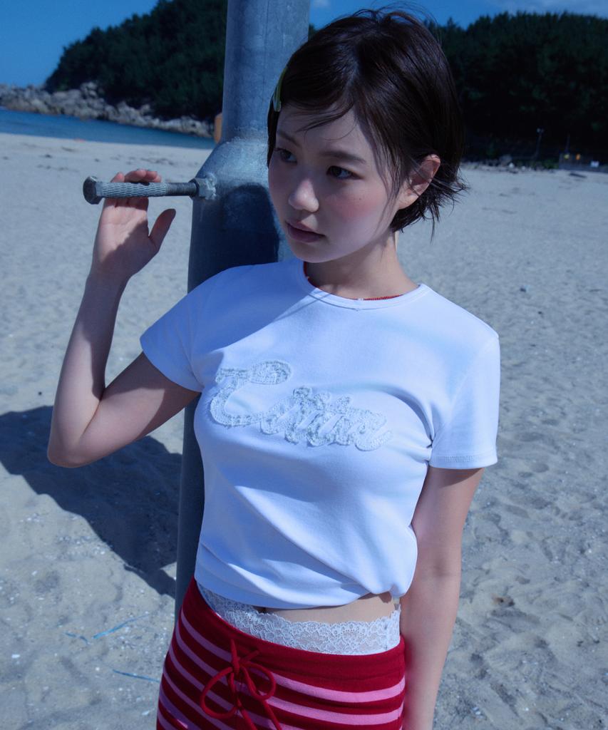 CITTA Lace Applique T-Shirt_Ctt3029(White)