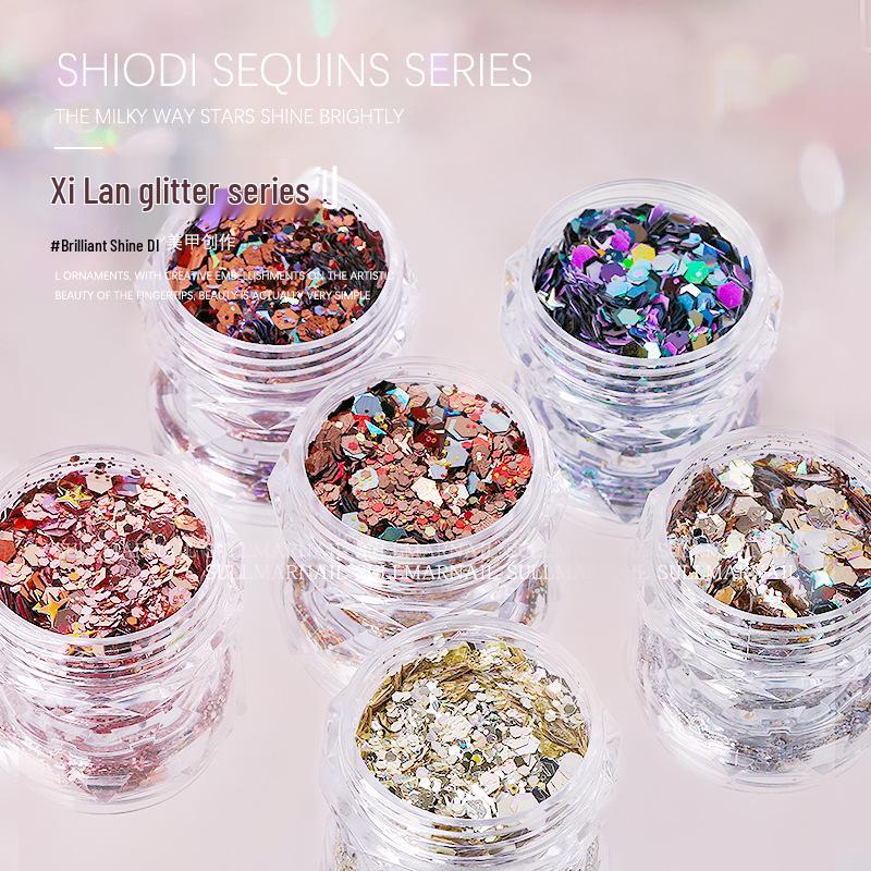 

Sweet Style Mixed Size Irregular Glitter Sequins for Nail Art