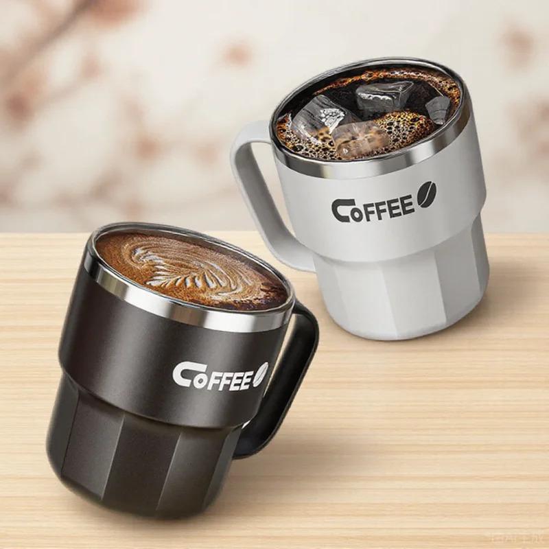 400ml Stainless Steel Insulated Cup  Cola  High Beauty Water Bottles Coffee Cup Portable Dual Drink Office Cup