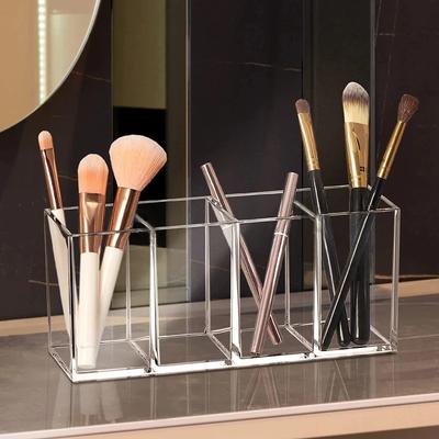 Multi-function Transparent Lipstick Cosmetic Makeup Brush Tool Storage Box Case Make-up Brush Holder Table Organizer Makeup Tool