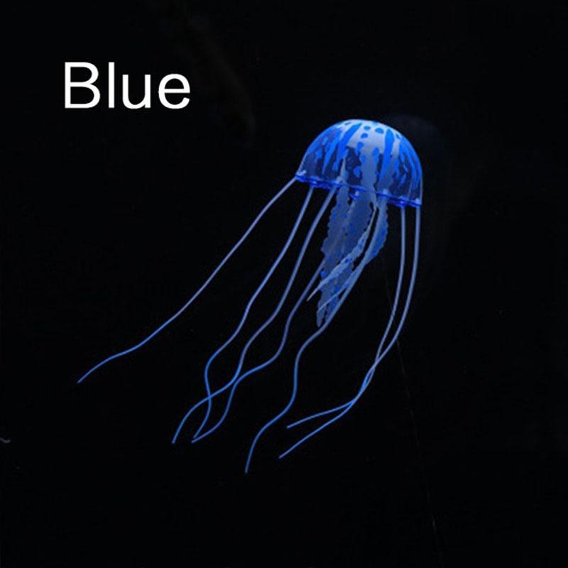 

Искусственное плавание, светящийся эффект, Медуза, украшение для аквариума, аквариум, подводное живое растение, светящийся орнамент, водный пейзаж синий