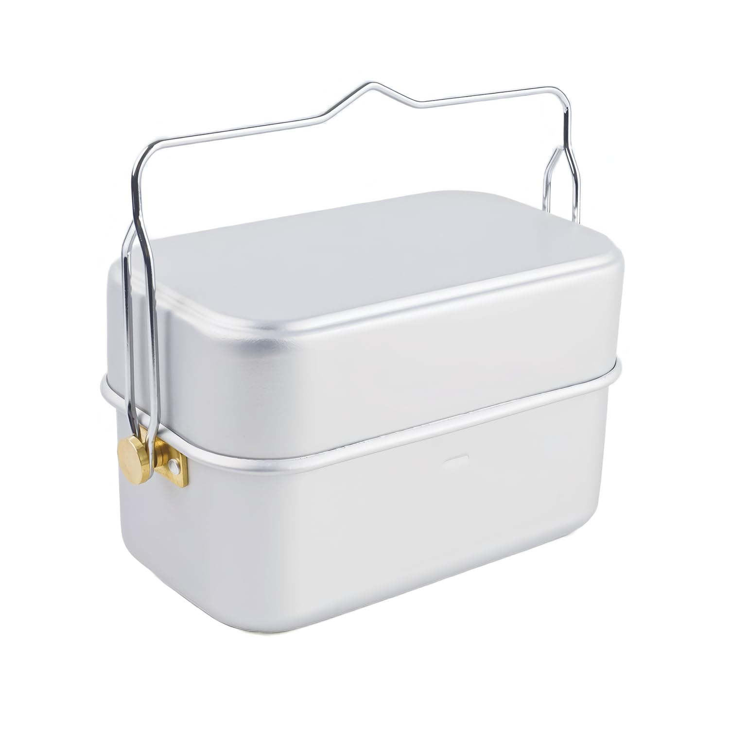 

Райчо Месс Бокс Вторая партия Походная посуда Набор посуды Кастрюля Кастрюля для кемпинга Пароварка для риса 2 чашки (Серебряный)