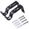 2/4pcs Wall-mounted Curtain Rod Support Extendable Metal Roman Pole Bracket Universal Adjustable Hanging Hooks