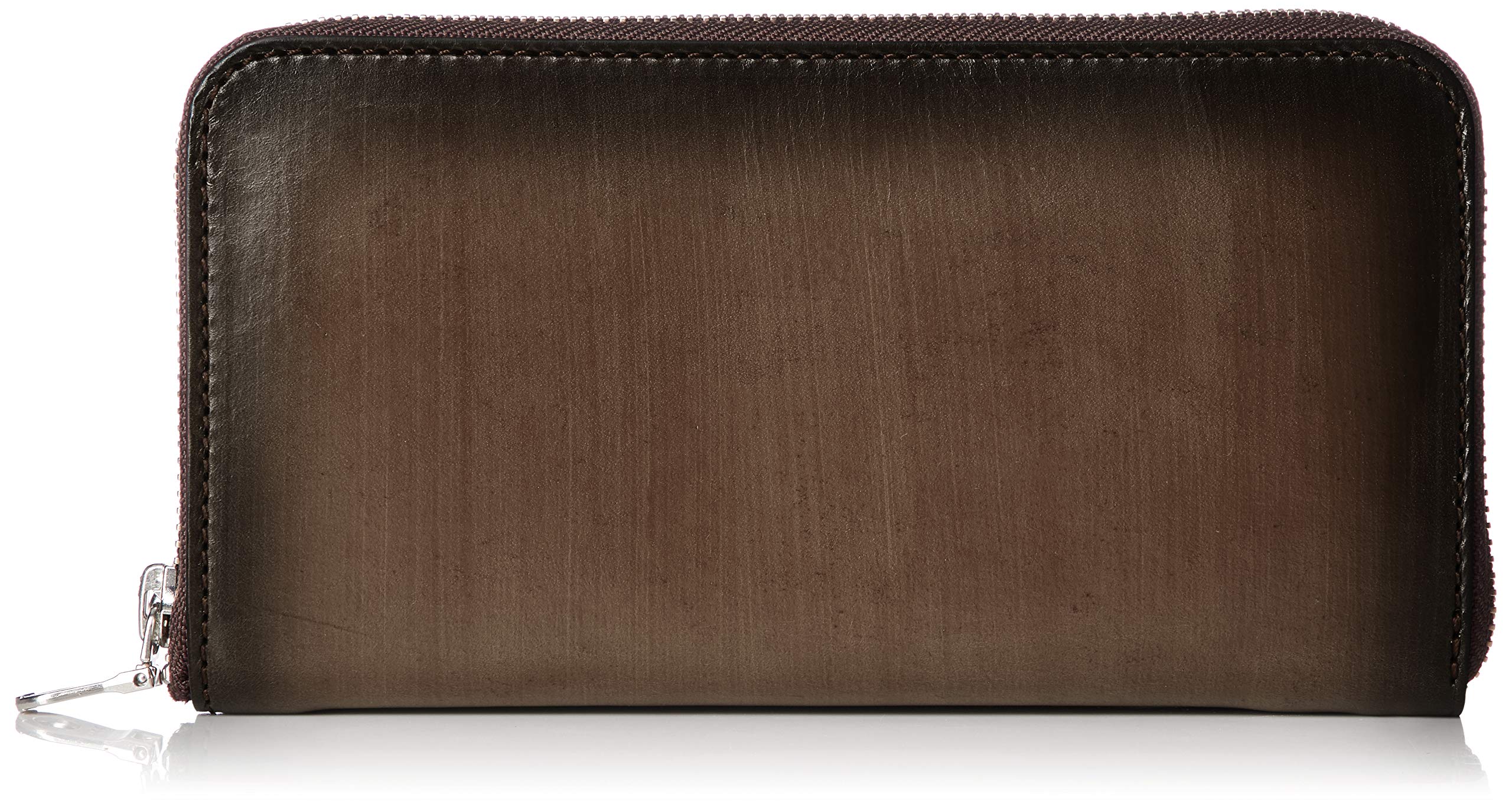 

Tachiya Himeji Leather Hand-Dyed Round Zip Wallet HM023KW Dark Brown