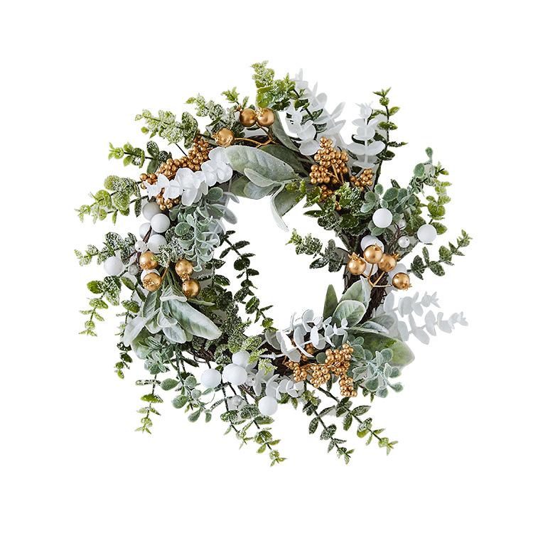 Creative Christmas Door & Window Wreath - Rattan Wall Hanging Ornament for Holiday Decor