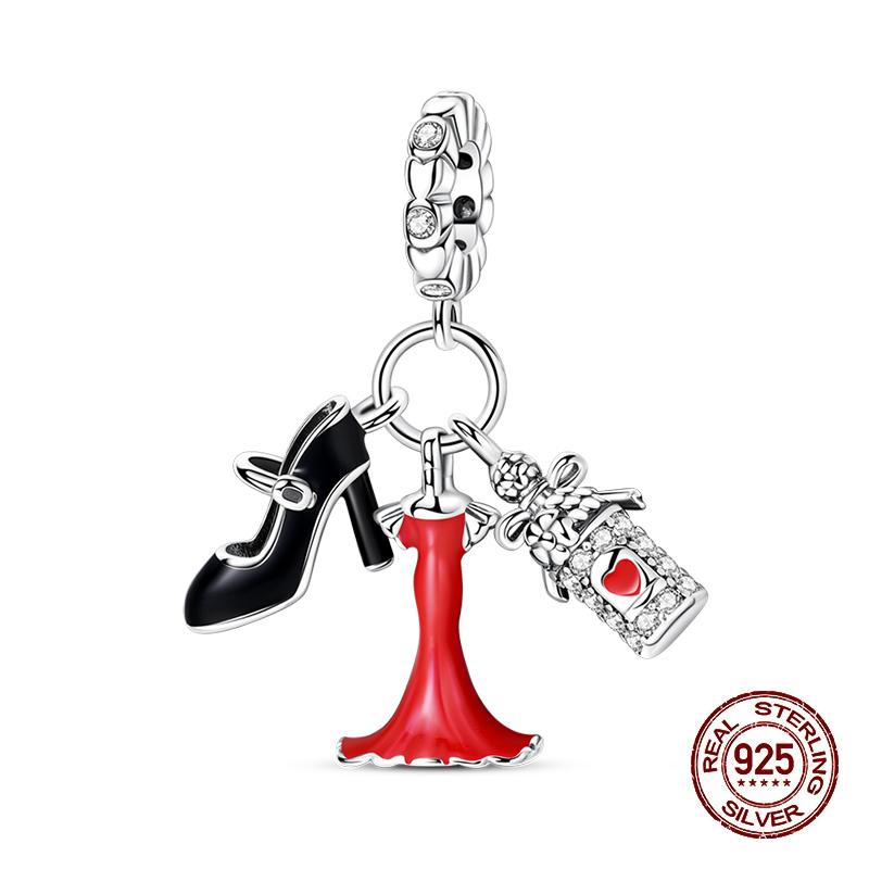 Neue Kupfer Romantische Liebesbrief Hochzeit Ringe Charms Perlen Passend für 3mm Original Armband DIY Schmuck Verlobungsgeschenke