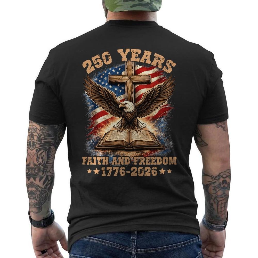 

250 Years American Flag 250th Anniversary USA Birthday We The People ON BACK Tee Unisex T-Shirt XL