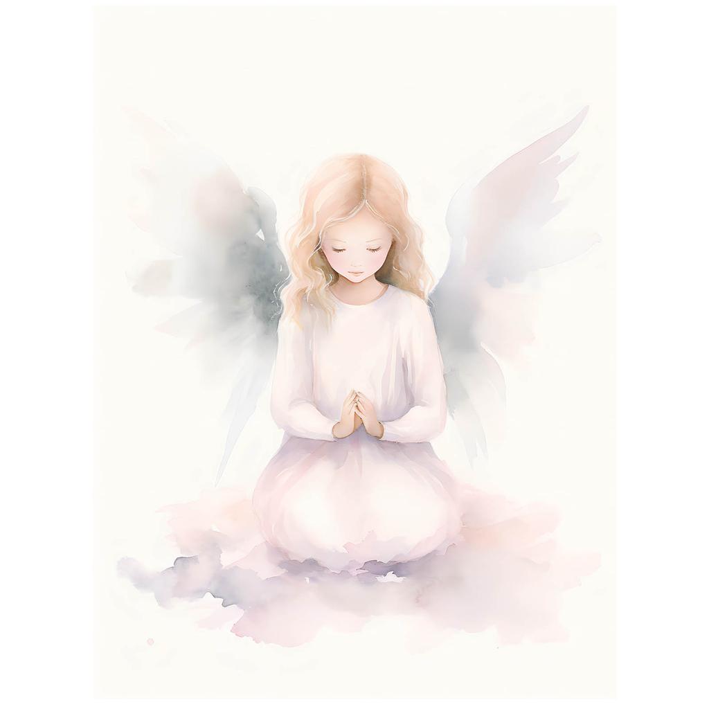 Niebiański Uśmiech Anioła Niebiański Uśmiech Anioła, 40X50 Cm, Rama Aluminiowa Złota, Papier Matowy 230 Gsm