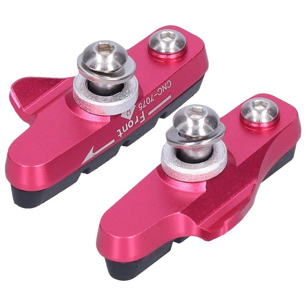 ZTTO Road Bike Brakes Pads Bicycle CBrake NoNoise NoSkid Rubber Blocks Replacement(Red )