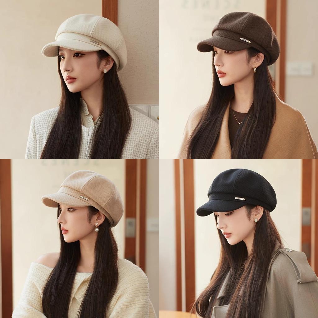 Retro Octagonal Beanie Hat With Cotton Material For Winter Warmth And Windproof Protection