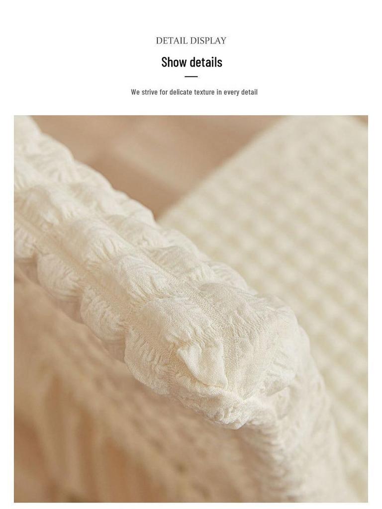 Thickened Three-Dimensional Seersucker Elastic Chair Cover with Short Skirt