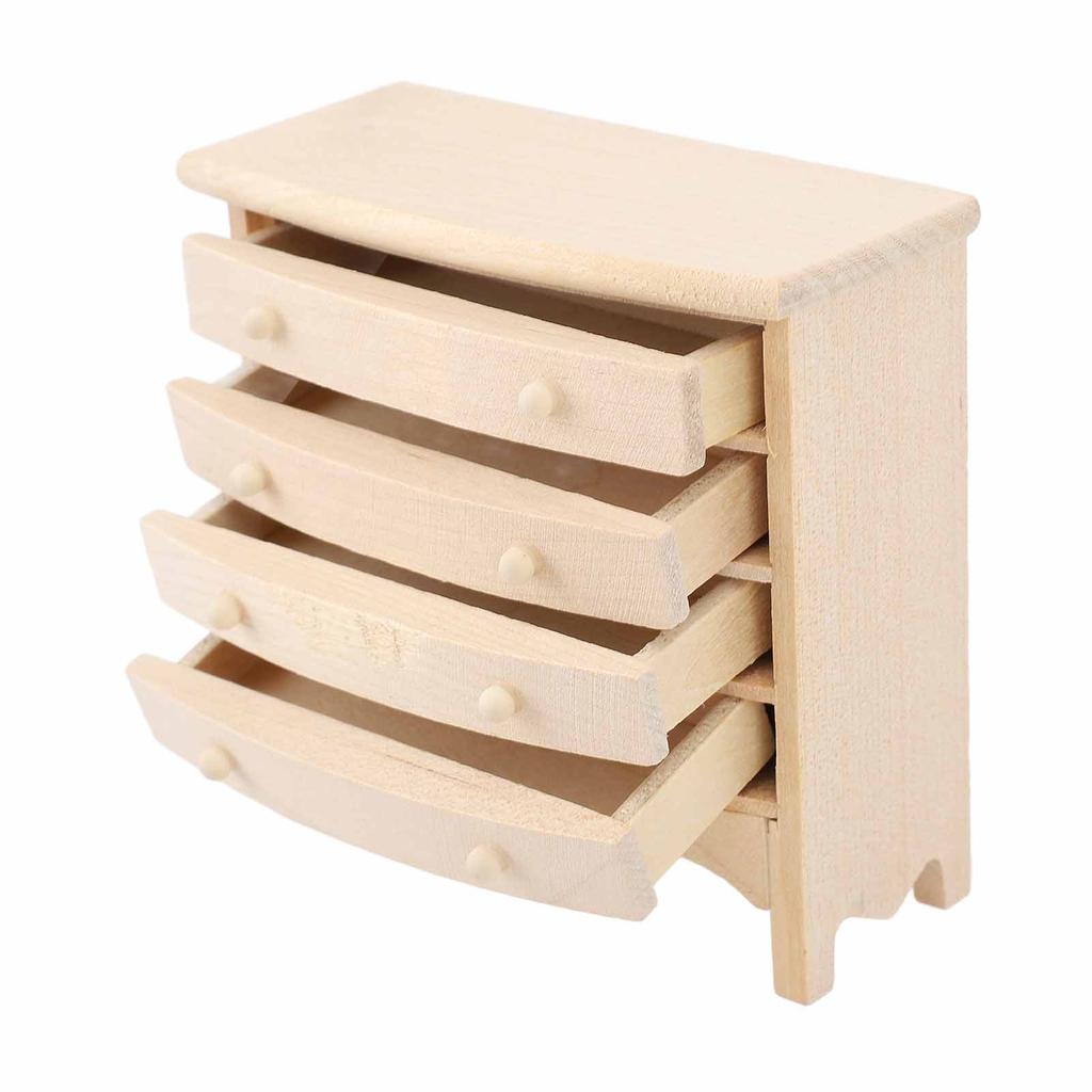 1:Dulăpior cu sertare multiple pentru casă de păpuși la scara 1/12, din lemn, miniatural, comoda pentru decor
