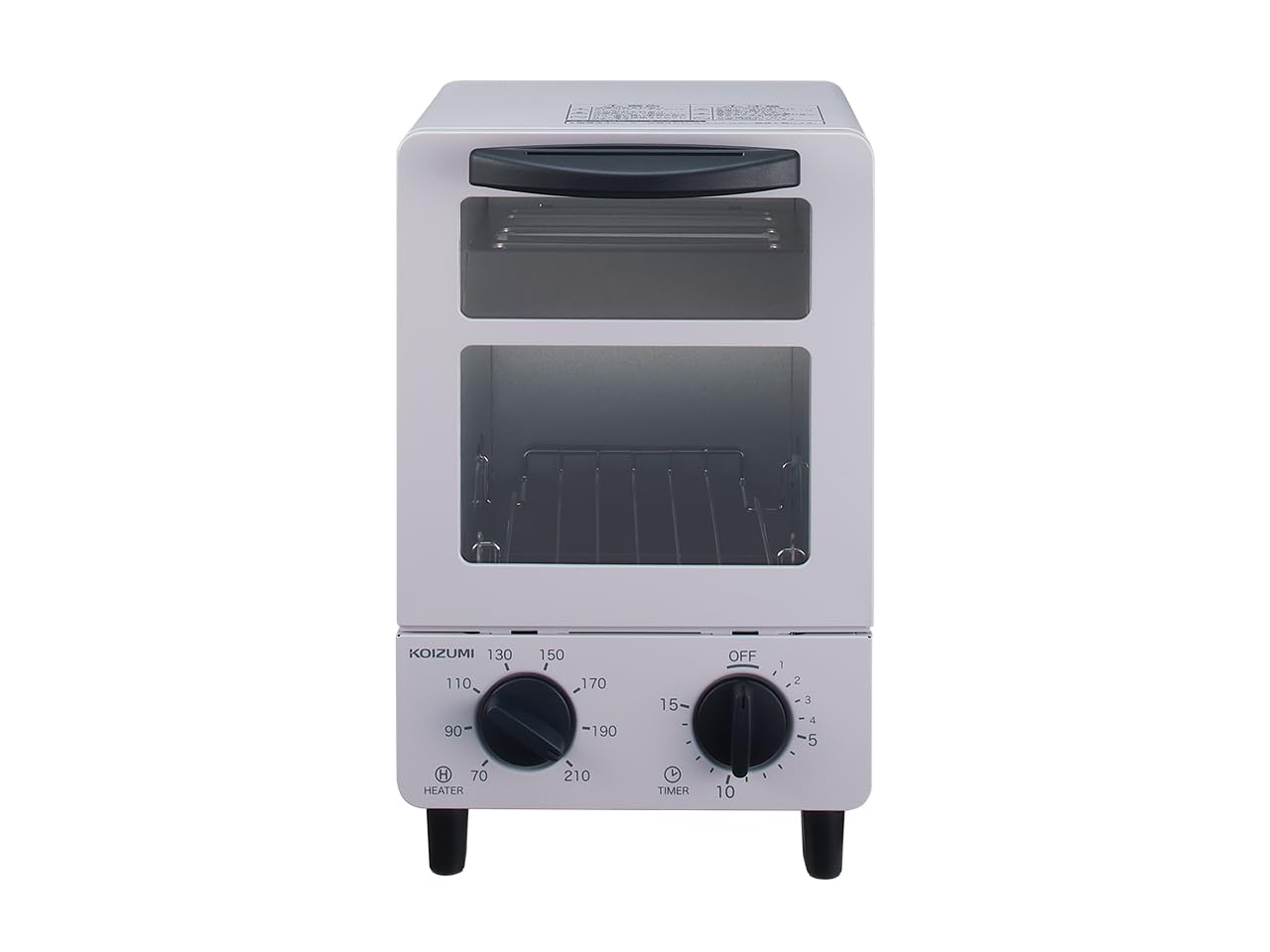 

Koizumi Toaster Oven with Fried Egg Stepless Temperature Adjustment 15 Minute Single Gray Tray, Function, Timer, Baking, Compact, KOS-0601/H сірий колір