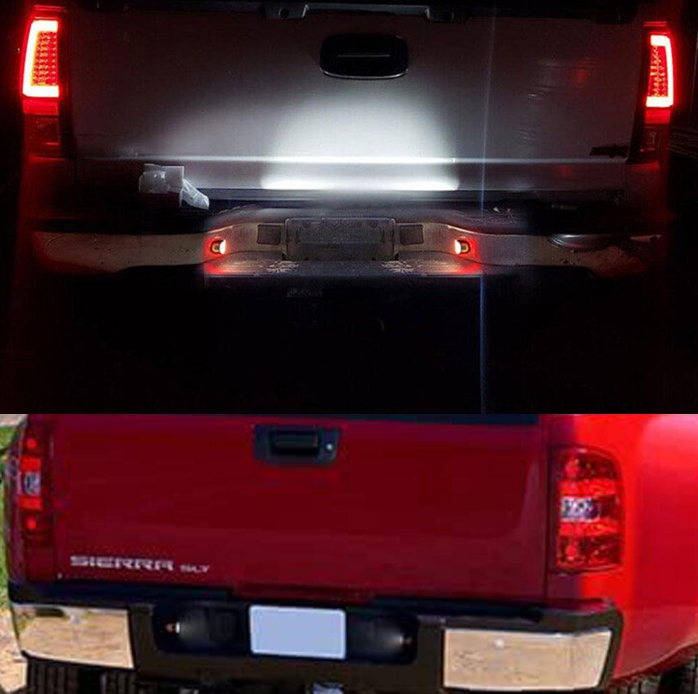 2X Car Number License Plate Light Lamp Bulbs Red White Canbus LED For Chevrolet Chevy Silverado GMC Sierra 1500 2500