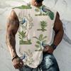 Mens Summer Surf Beach Tank Top Large Size Casual Breathable Sleeveless Top Loose Print Tank Top Man Shirt