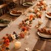 Fall Decorative Vine with Artificial Flower and Realistic Leaves for Harvest Festival Backdrops Mantels and Tabletop
